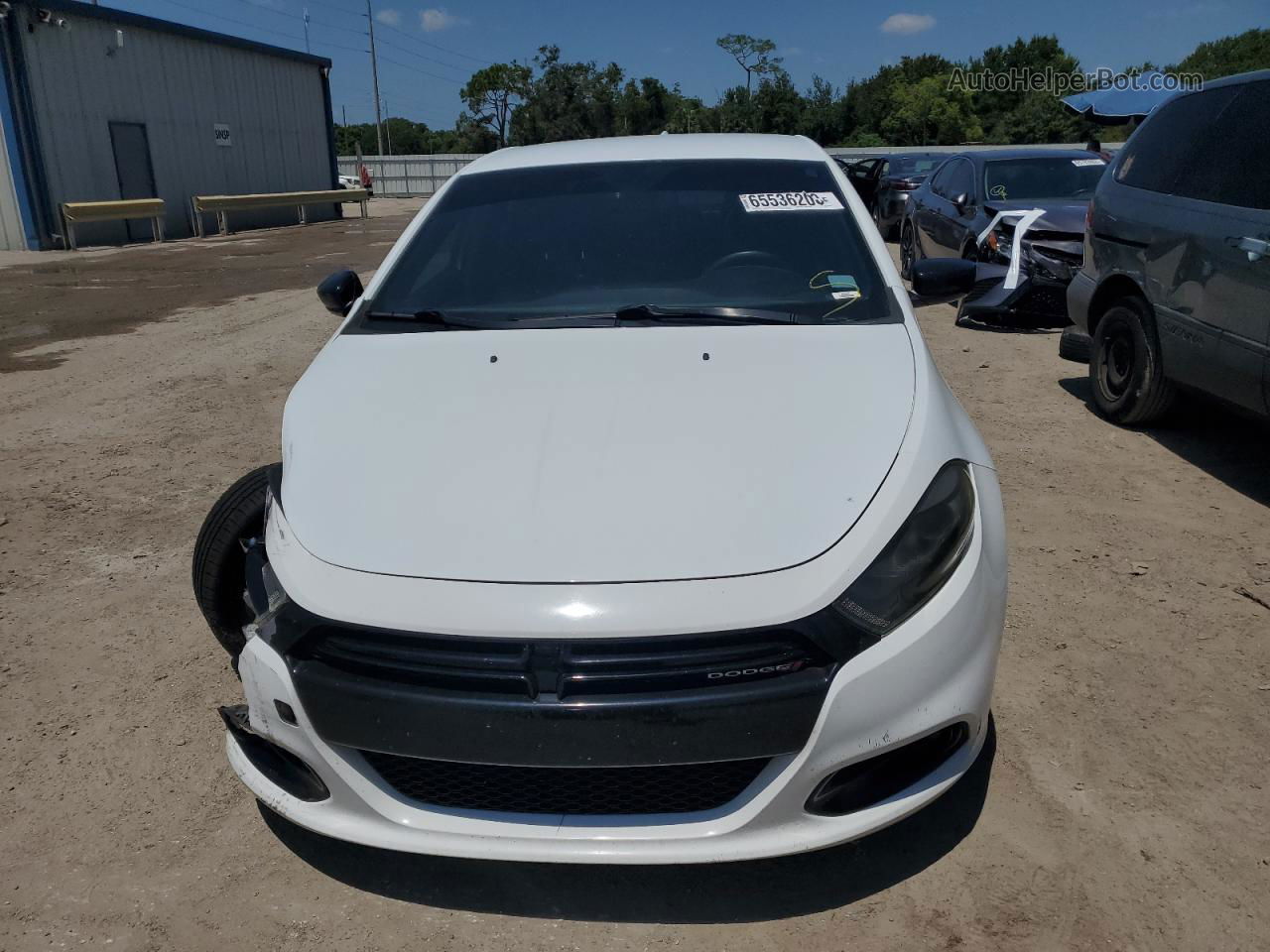 2015 Dodge Dart Sxt White vin: 1C3CDFBB1FD380734