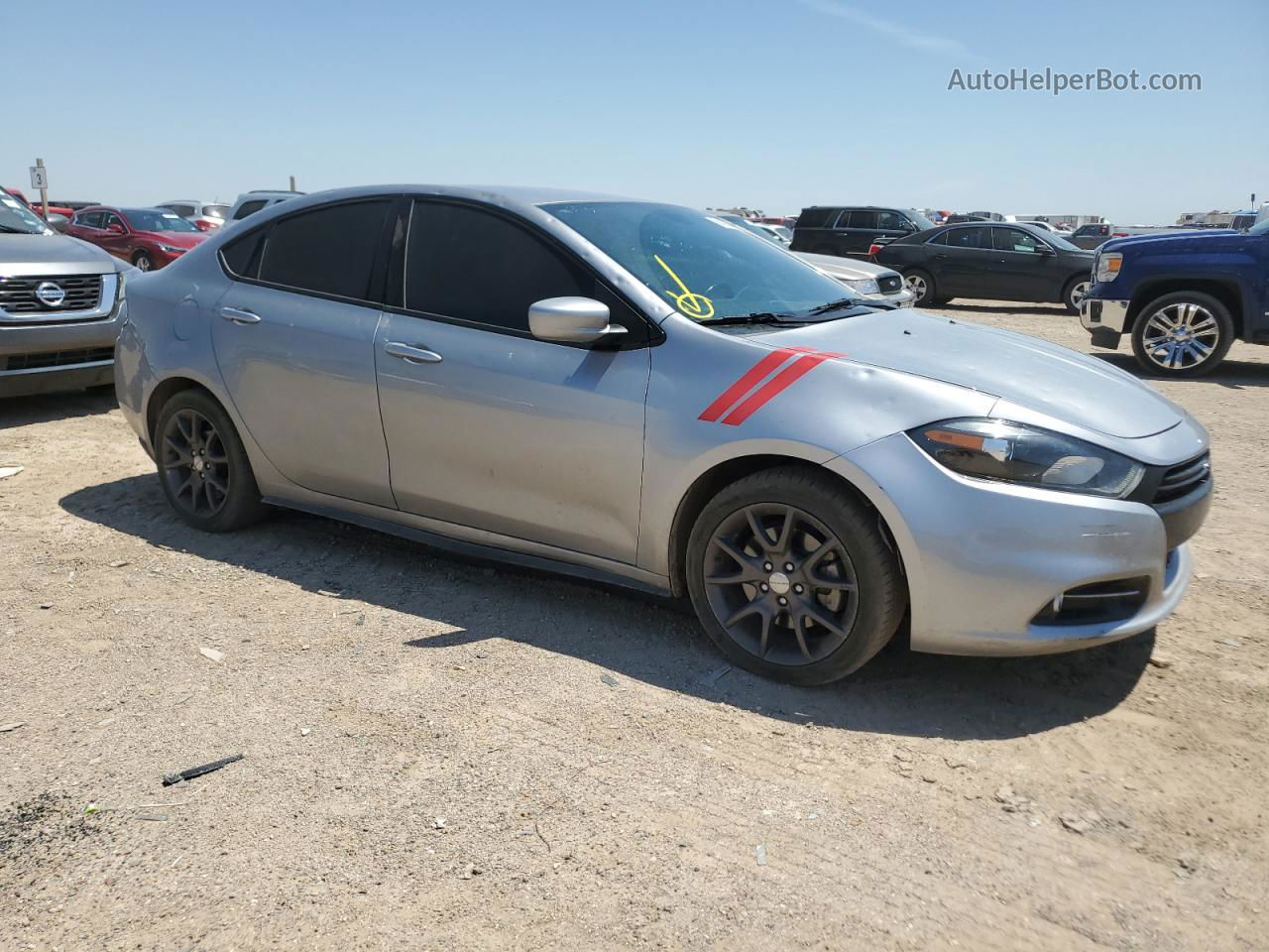 2015 Dodge Dart Sxt Gray vin: 1C3CDFBB1FD422495