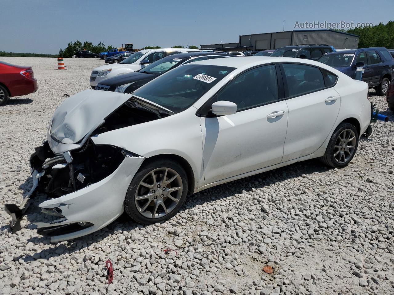 2015 Dodge Dart Sxt White vin: 1C3CDFBB2FD126711