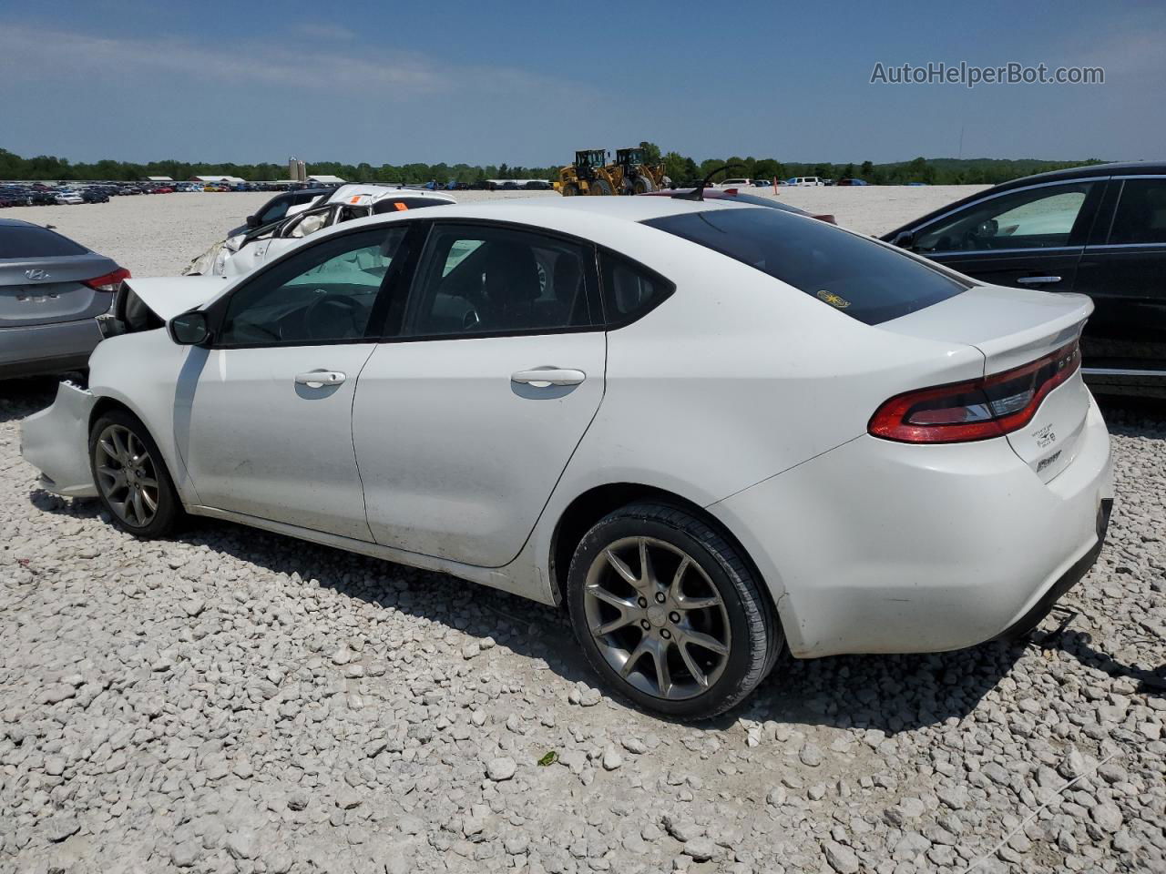 2015 Dodge Dart Sxt White vin: 1C3CDFBB2FD126711