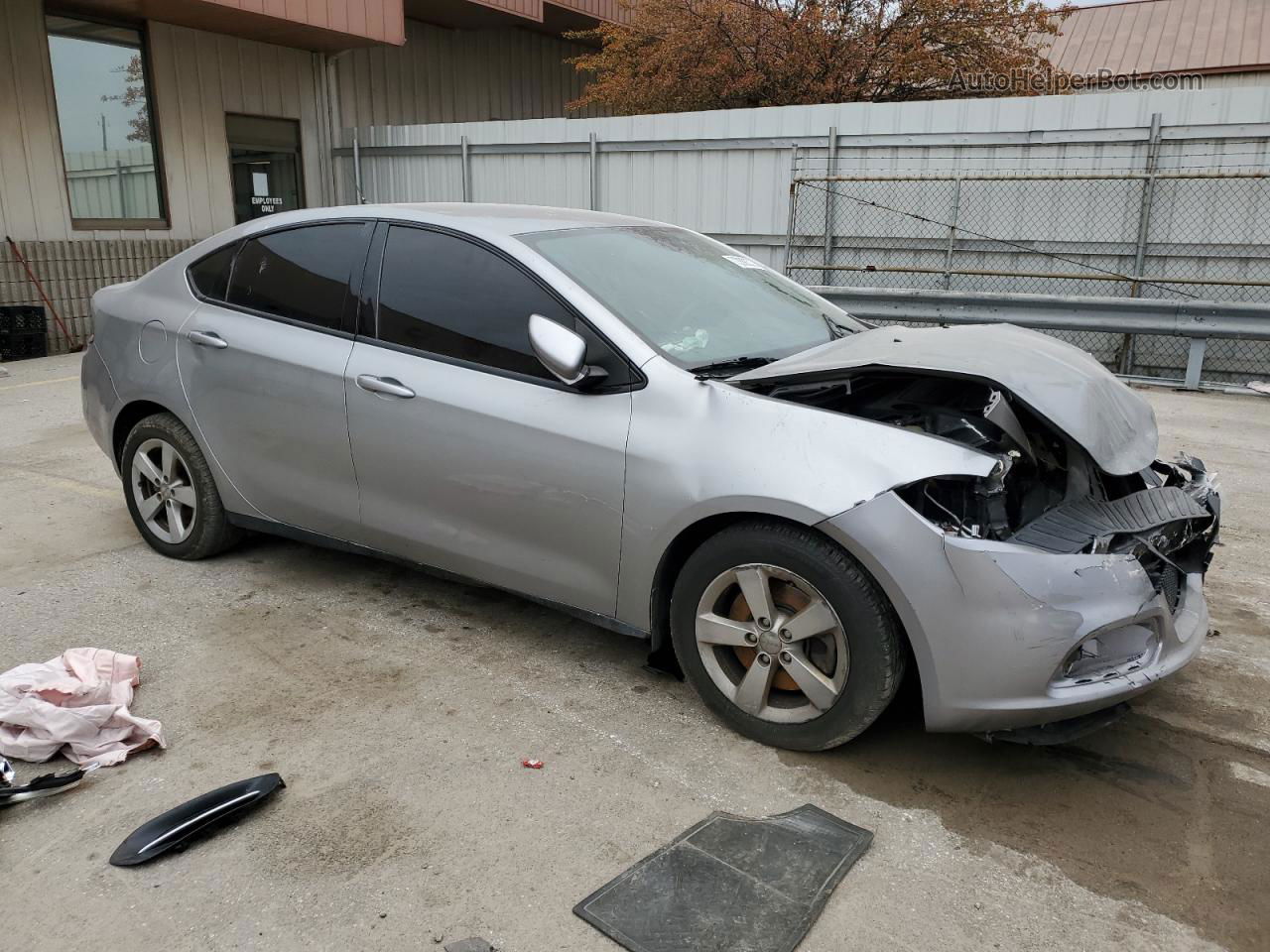 2015 Dodge Dart Sxt Silver vin: 1C3CDFBB2FD200001