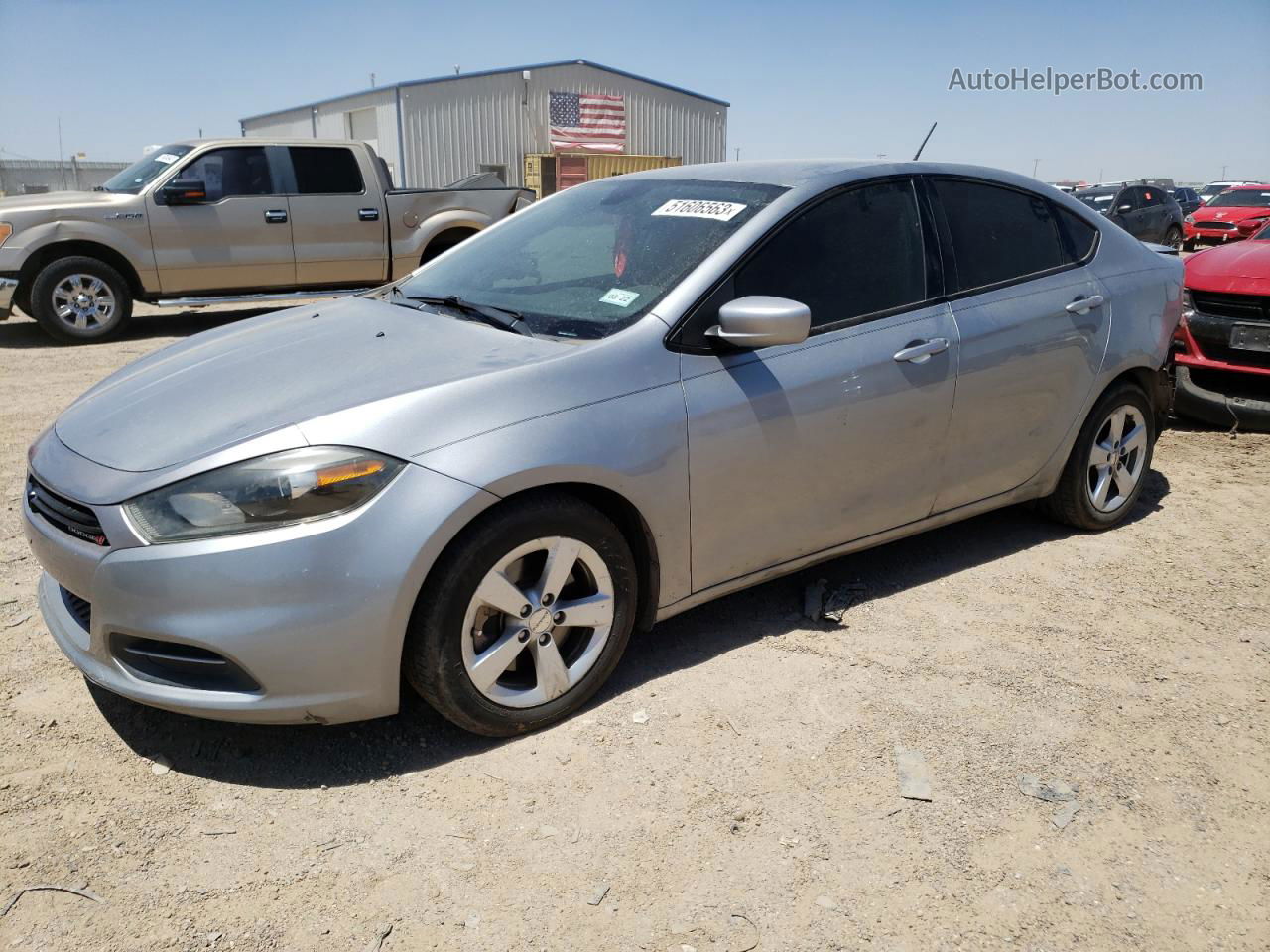 2015 Dodge Dart Sxt Silver vin: 1C3CDFBB2FD222502