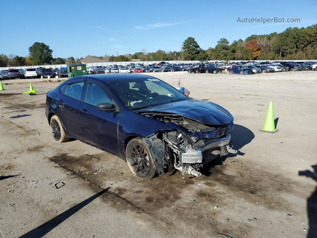 2015 Dodge Dart Sxt Синий vin: 1C3CDFBB2FD237856