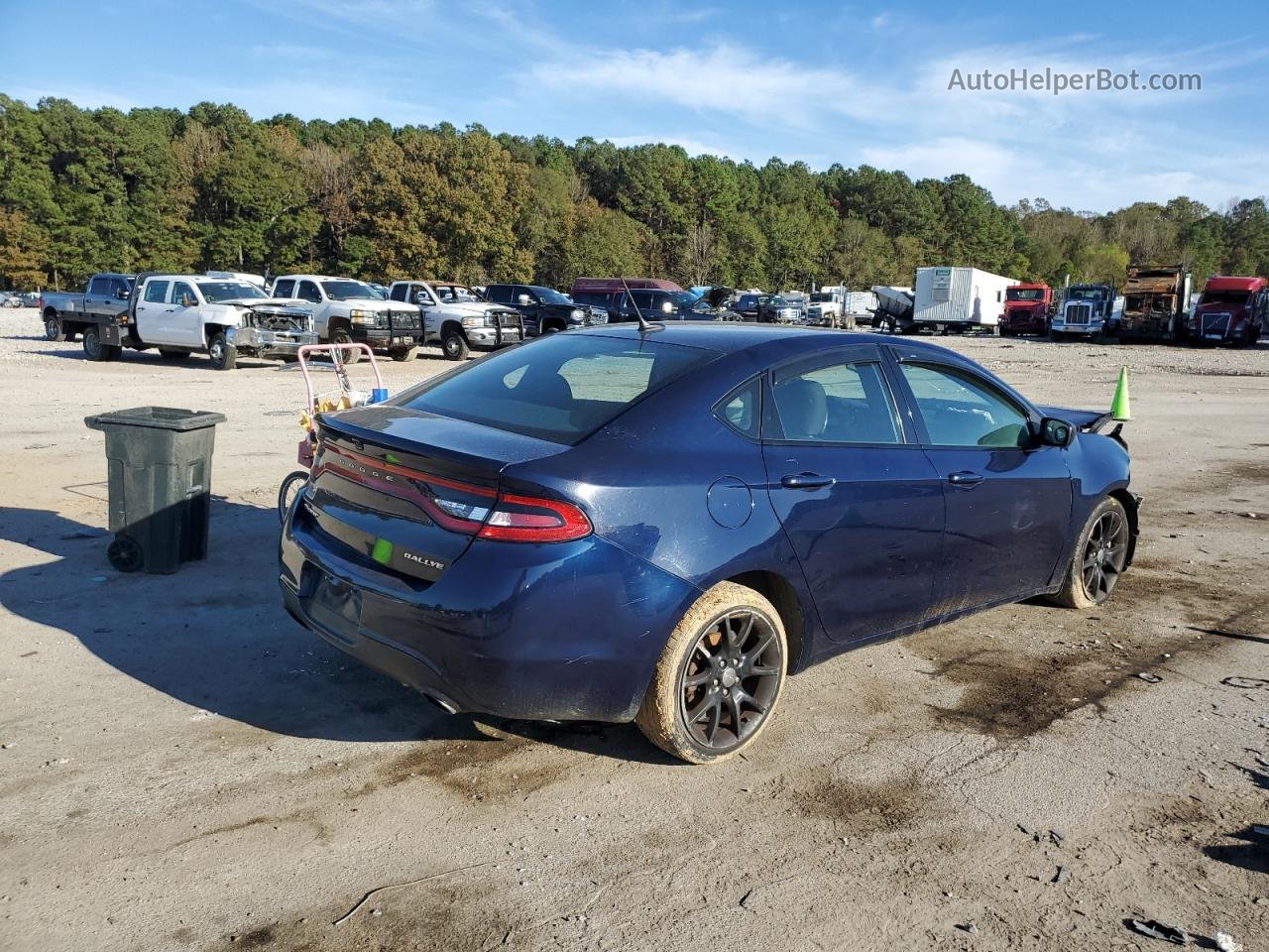 2015 Dodge Dart Sxt Синий vin: 1C3CDFBB2FD237856