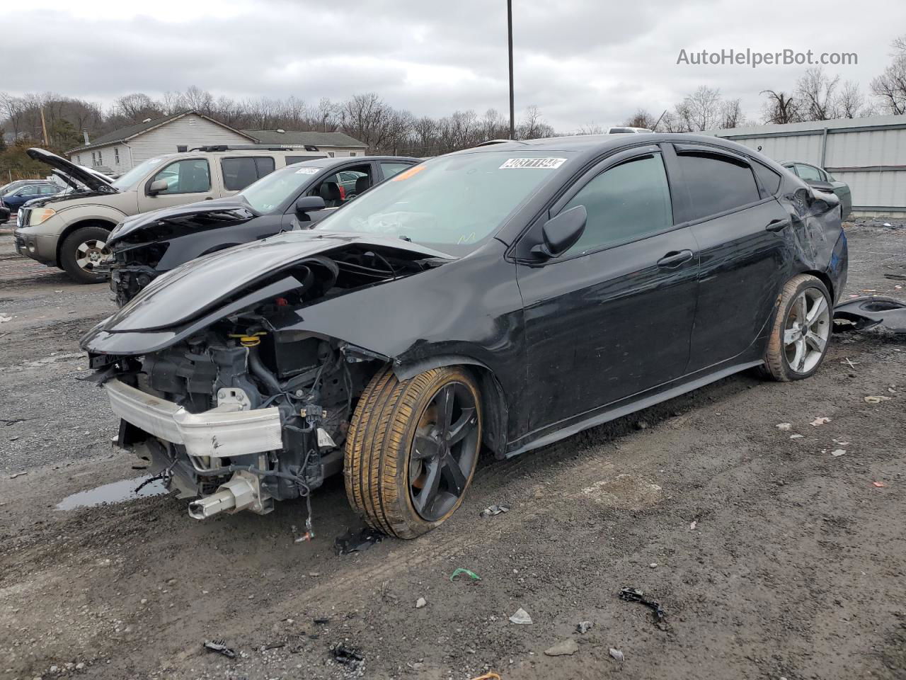 2015 Dodge Dart Sxt Black vin: 1C3CDFBB2FD276625