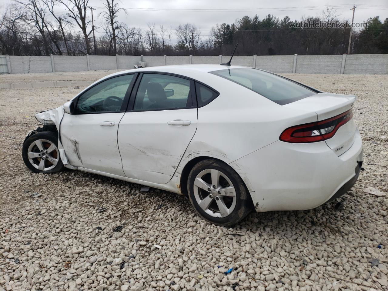 2015 Dodge Dart Sxt White vin: 1C3CDFBB2FD315651