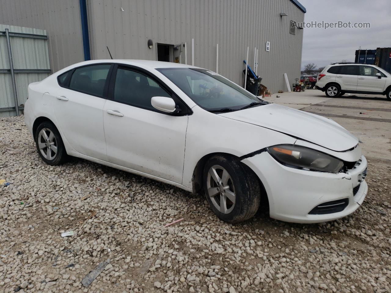 2015 Dodge Dart Sxt White vin: 1C3CDFBB2FD315651