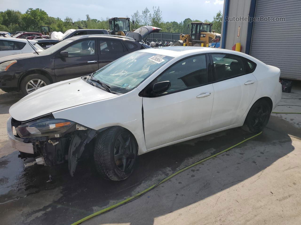 2015 Dodge Dart Sxt White vin: 1C3CDFBB2FD336757