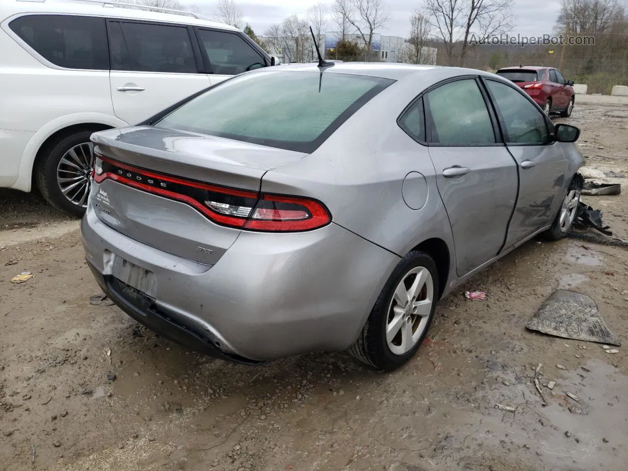 2015 Dodge Dart Sxt Gray vin: 1C3CDFBB2FD344616