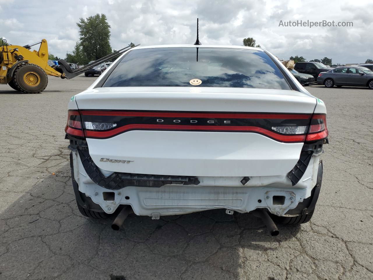 2015 Dodge Dart Sxt White vin: 1C3CDFBB2FD390561