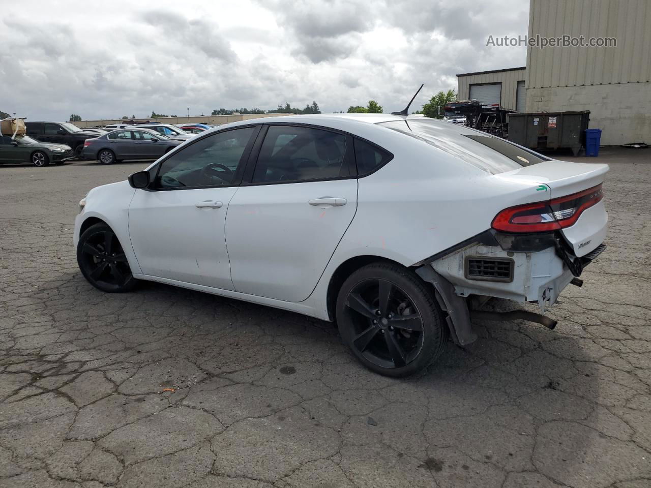 2015 Dodge Dart Sxt White vin: 1C3CDFBB2FD390561