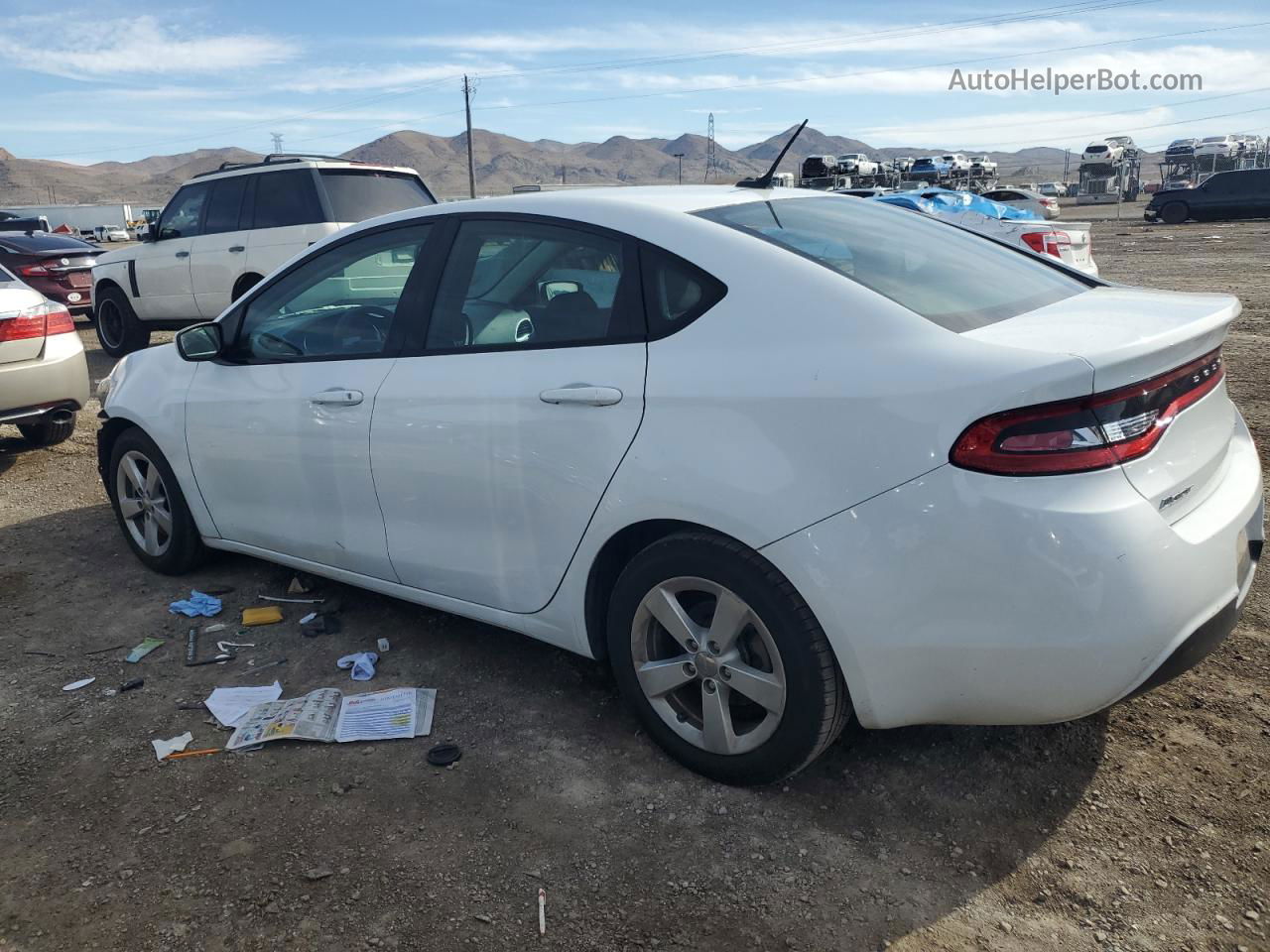 2015 Dodge Dart Sxt White vin: 1C3CDFBB2FD420769