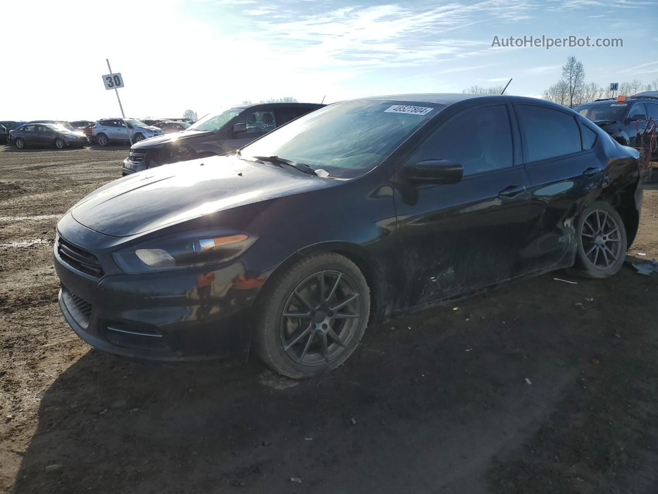 2015 Dodge Dart Sxt Black vin: 1C3CDFBB3FD151052