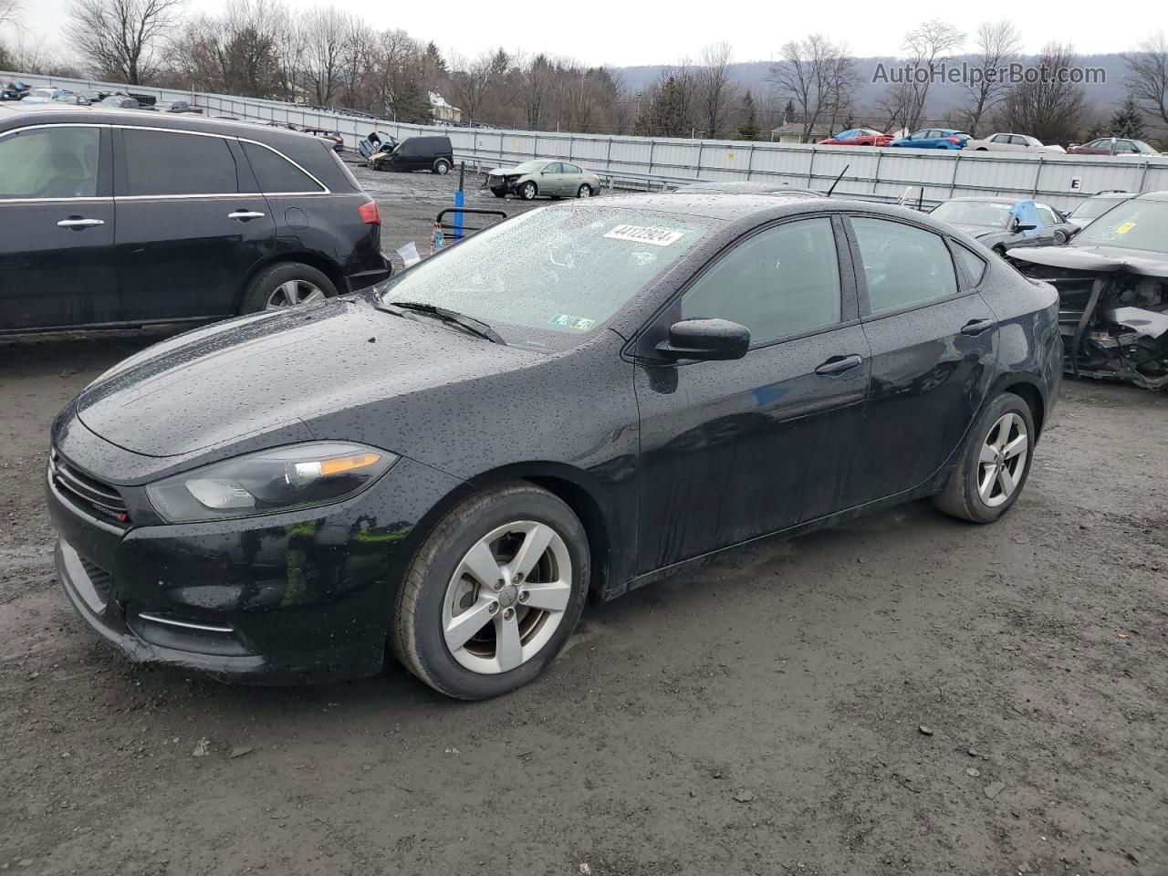 2015 Dodge Dart Sxt Black vin: 1C3CDFBB3FD236716