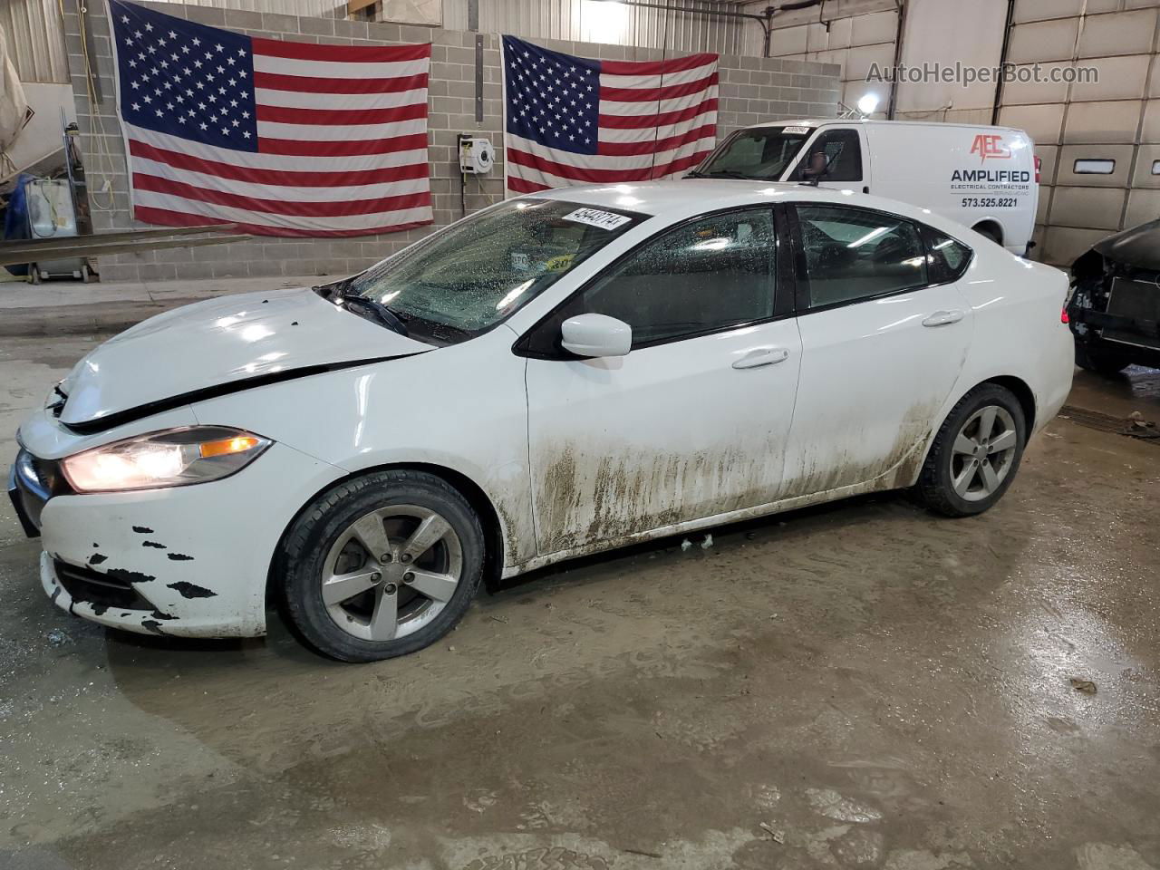 2015 Dodge Dart Sxt White vin: 1C3CDFBB3FD319546