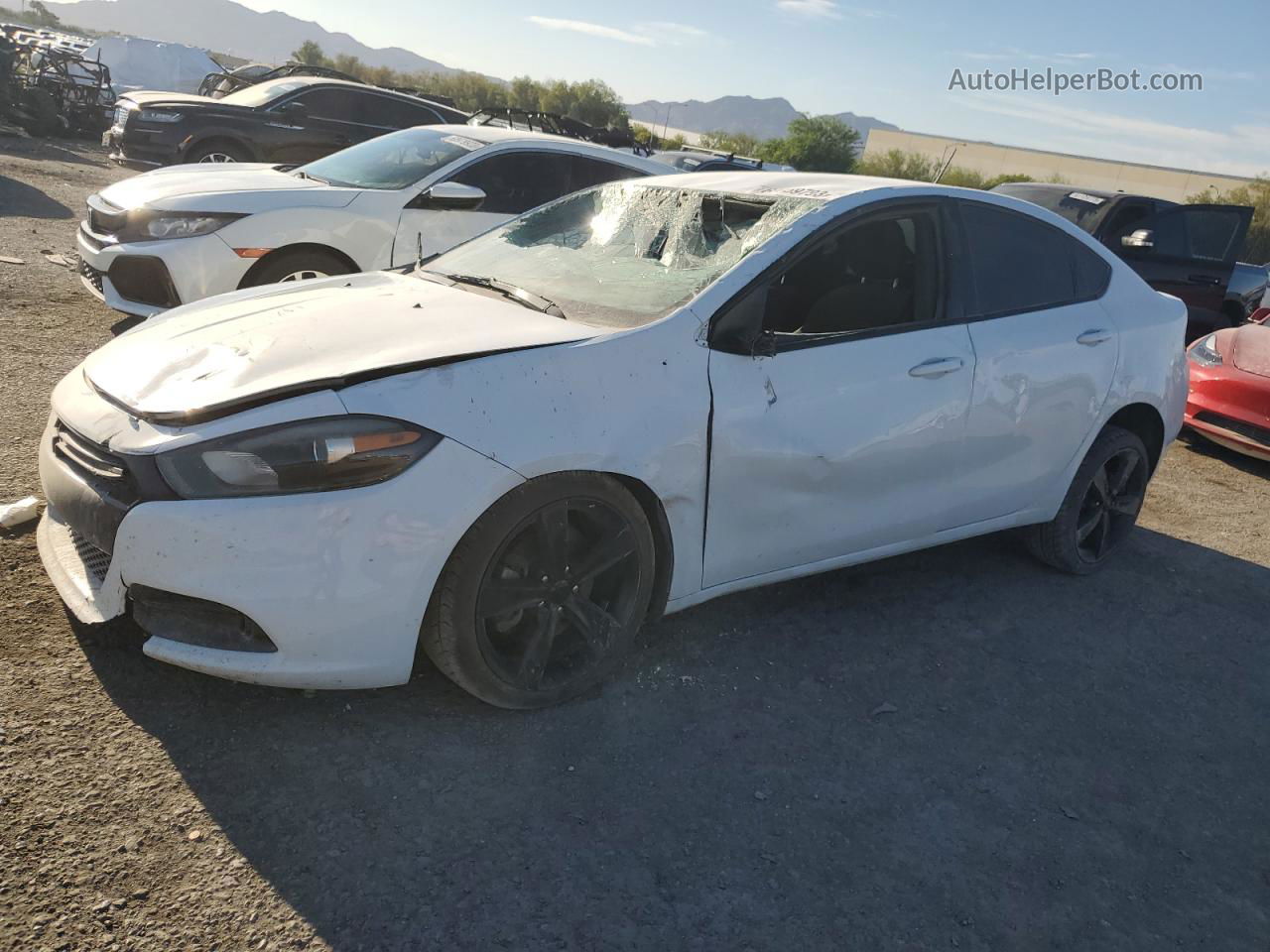 2015 Dodge Dart Sxt Белый vin: 1C3CDFBB3FD390553