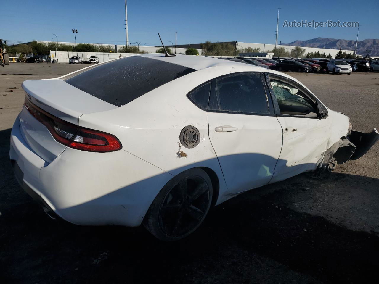 2015 Dodge Dart Sxt White vin: 1C3CDFBB3FD390553