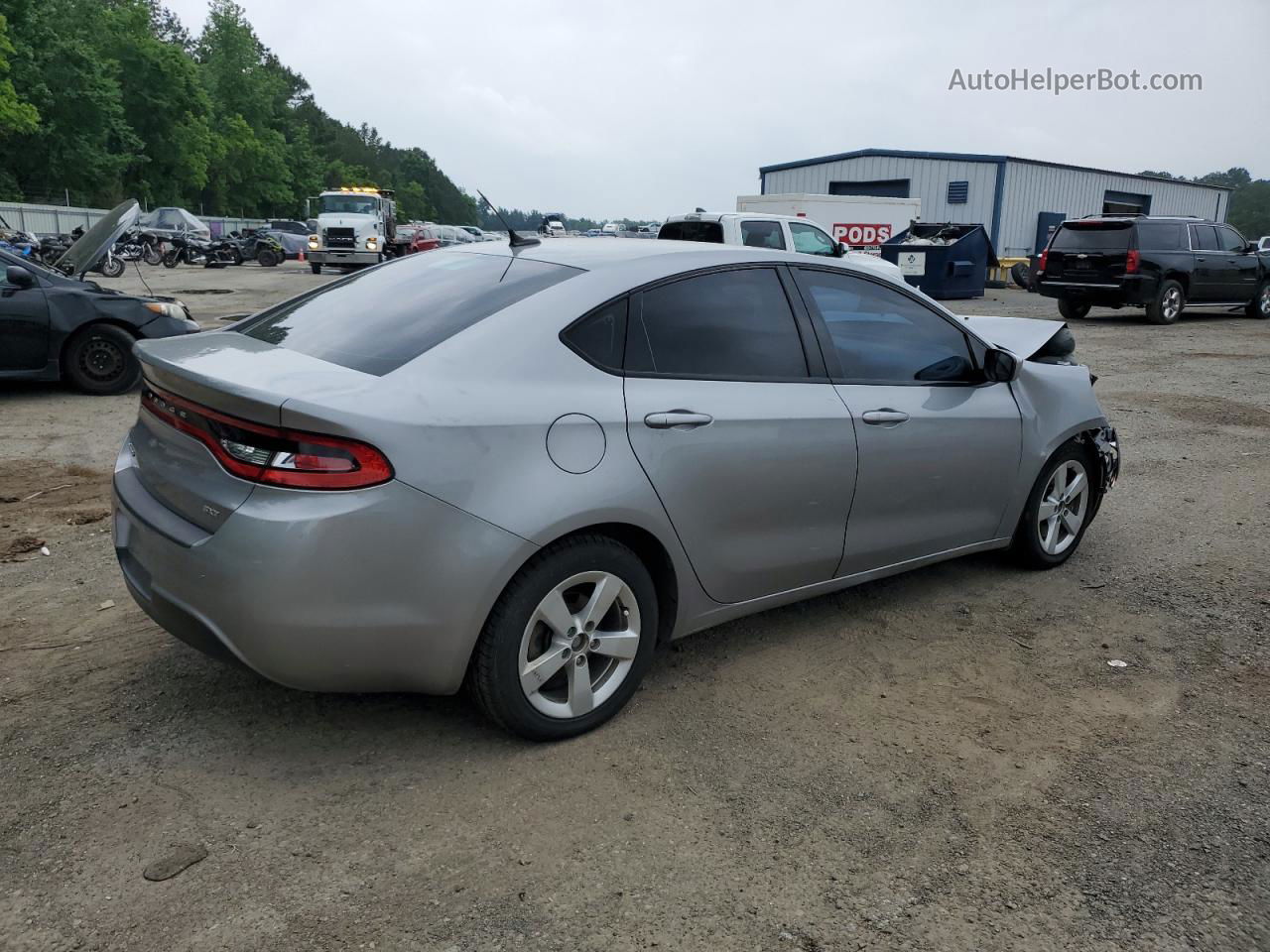 2015 Dodge Dart Sxt Silver vin: 1C3CDFBB3FD420618