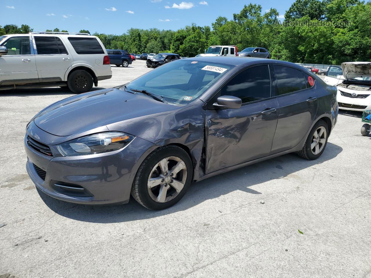 2015 Dodge Dart Sxt Gray vin: 1C3CDFBB3FD432039