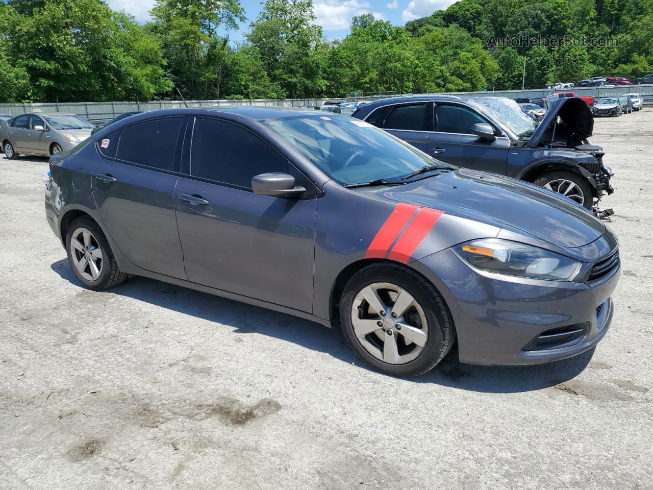 2015 Dodge Dart Sxt Gray vin: 1C3CDFBB3FD432039