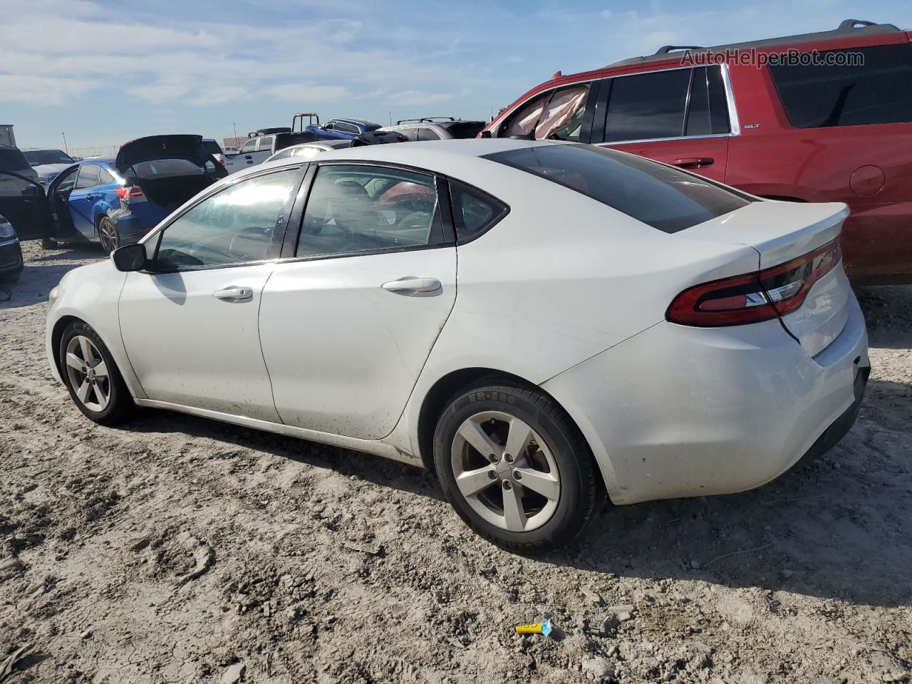 2015 Dodge Dart Sxt White vin: 1C3CDFBB4FD172606