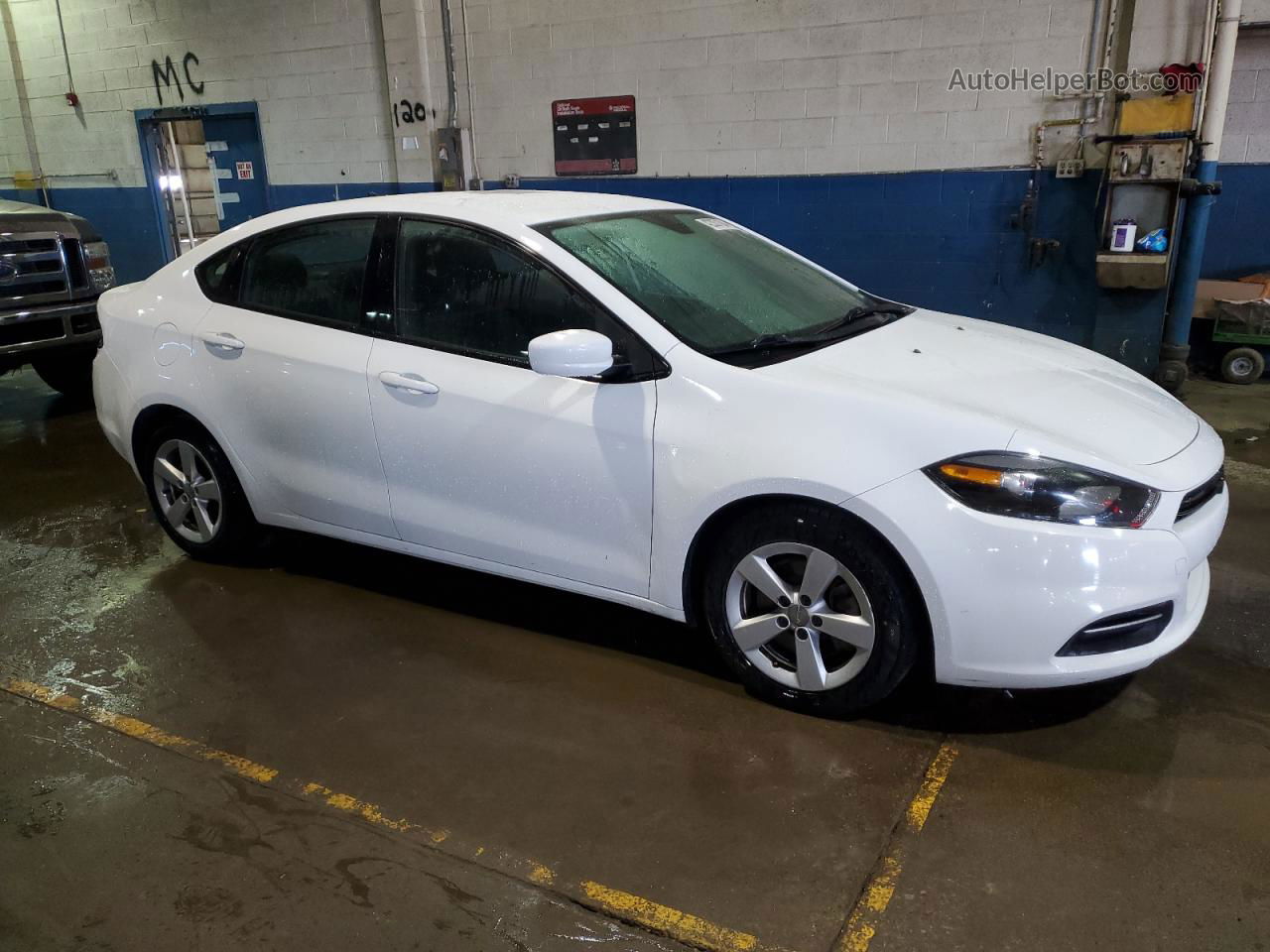 2015 Dodge Dart Sxt White vin: 1C3CDFBB4FD238524