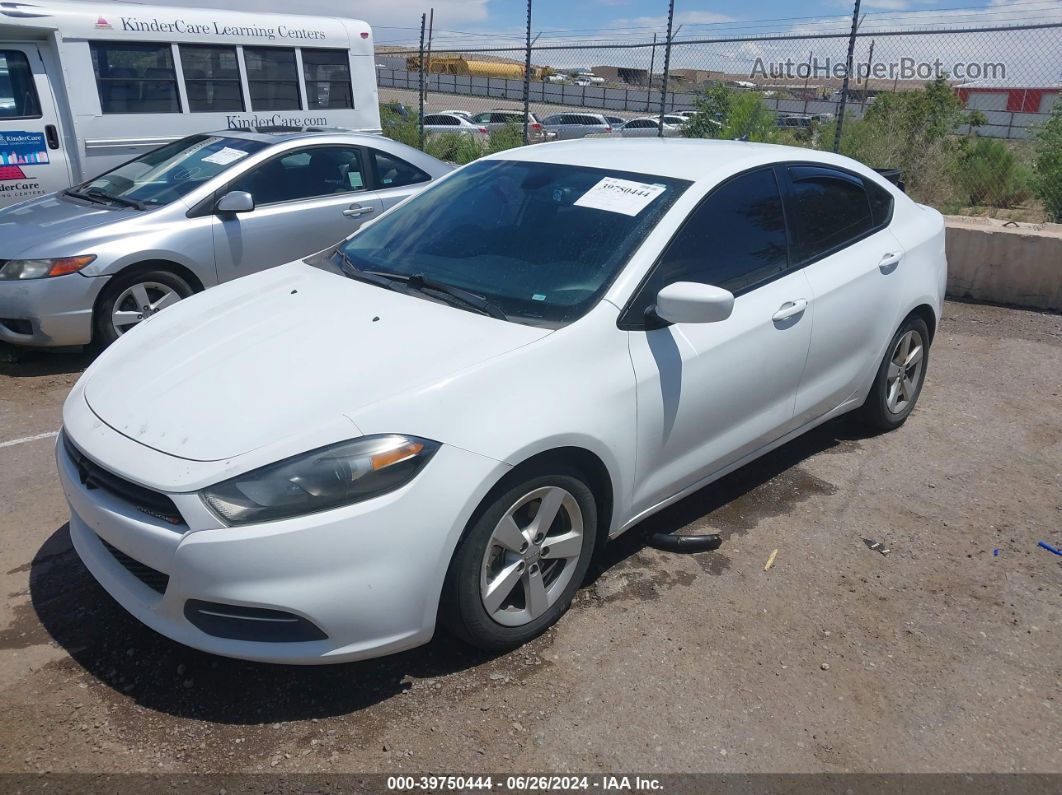 2015 Dodge Dart Sxt White vin: 1C3CDFBB4FD265609