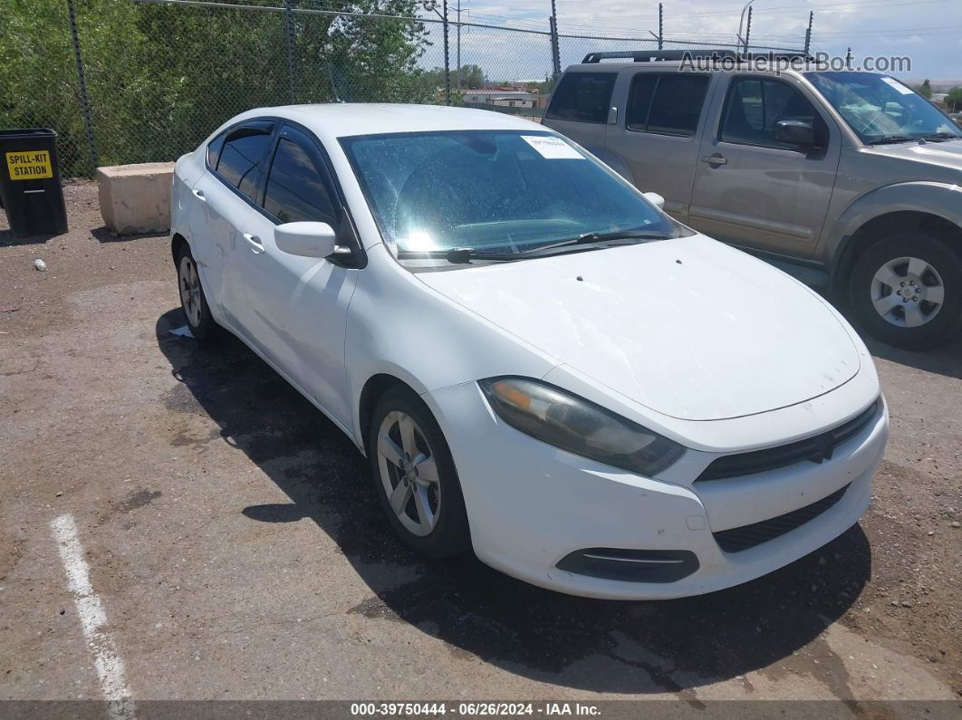 2015 Dodge Dart Sxt White vin: 1C3CDFBB4FD265609