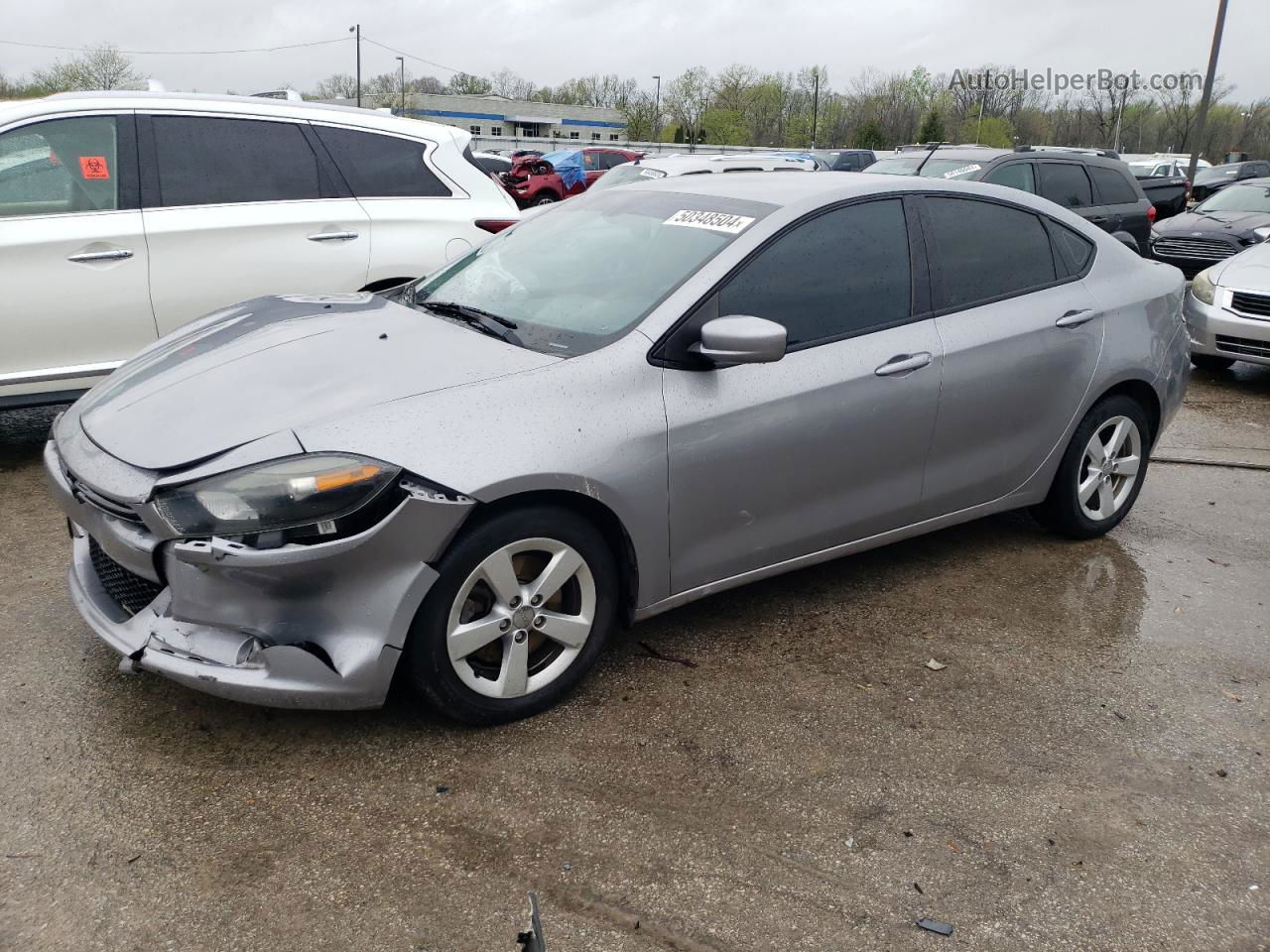 2015 Dodge Dart Sxt Silver vin: 1C3CDFBB4FD286153