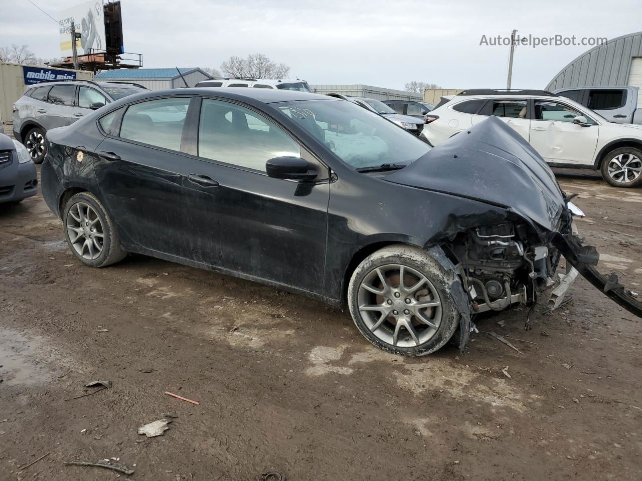 2015 Dodge Dart Sxt Black vin: 1C3CDFBB5FD128064