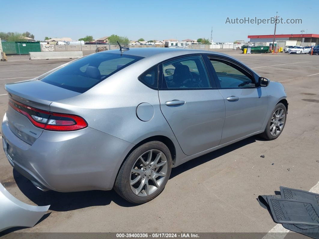 2015 Dodge Dart Sxt Silver vin: 1C3CDFBB5FD165907