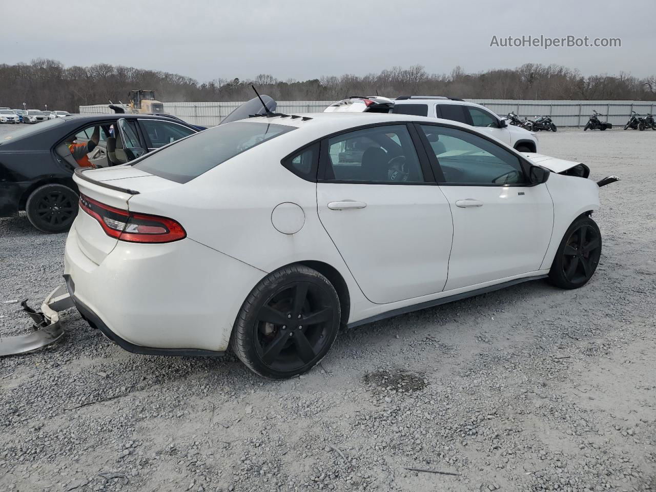 2015 Dodge Dart Sxt White vin: 1C3CDFBB6FD118806