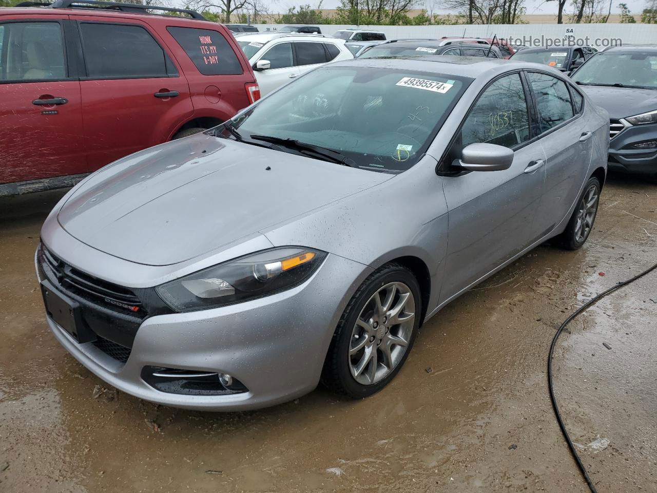 2015 Dodge Dart Sxt Silver vin: 1C3CDFBB6FD119633