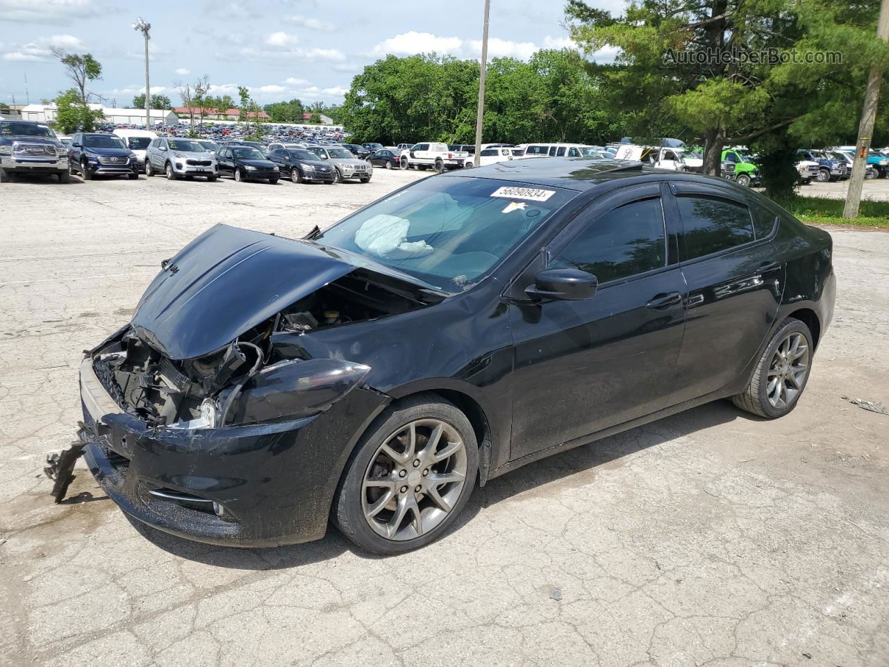 2015 Dodge Dart Sxt Black vin: 1C3CDFBB6FD131992