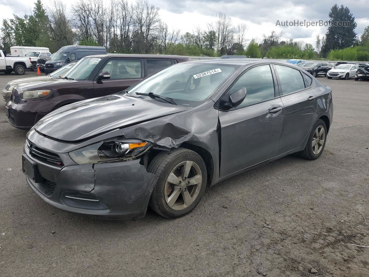 2015 Dodge Dart Sxt Gray vin: 1C3CDFBB6FD159078