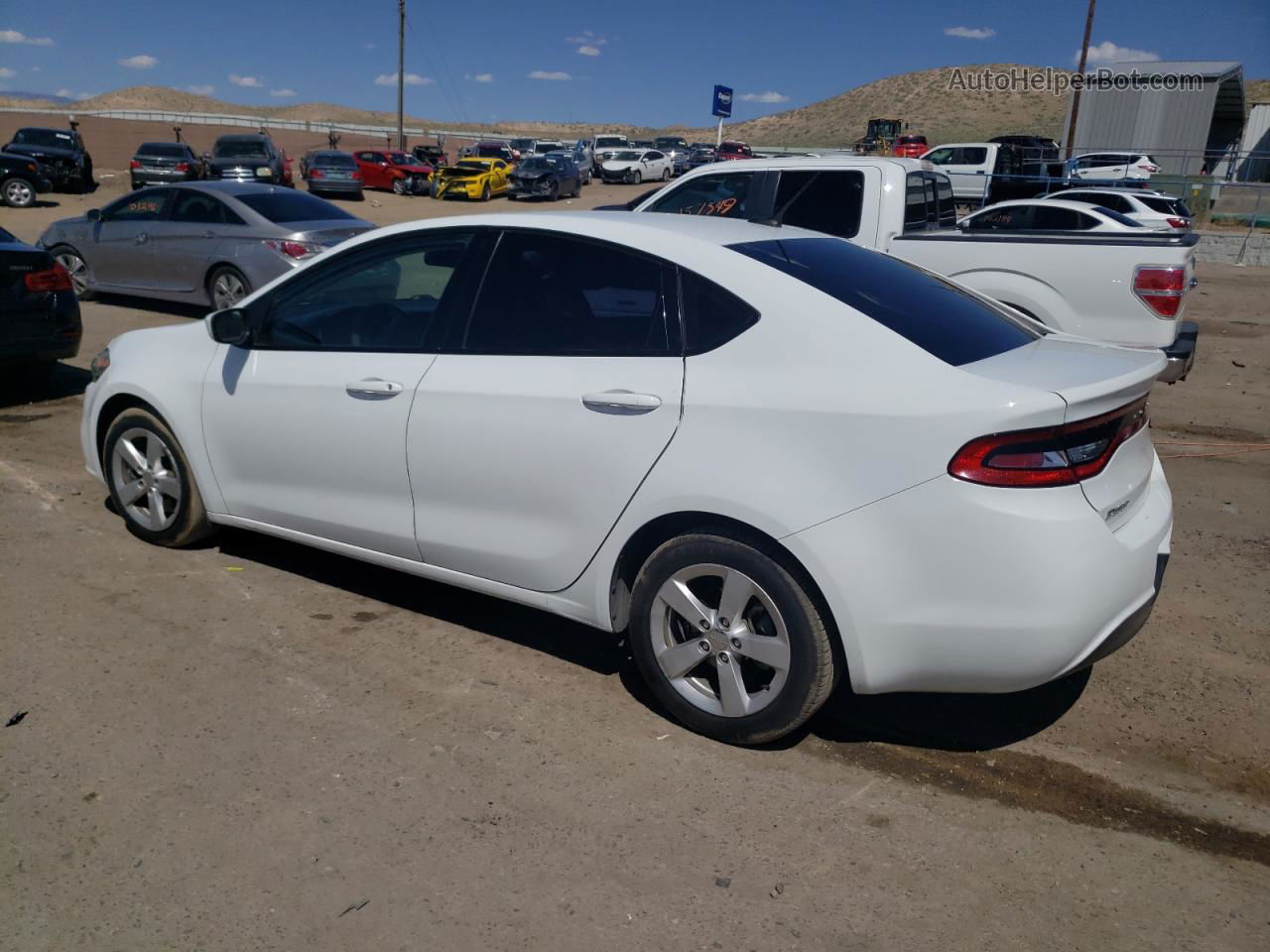 2015 Dodge Dart Sxt White vin: 1C3CDFBB6FD187043