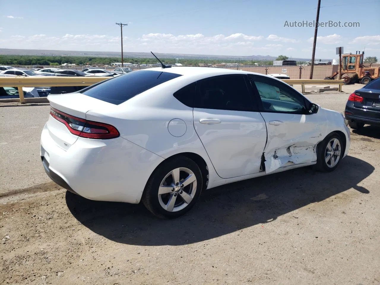 2015 Dodge Dart Sxt White vin: 1C3CDFBB6FD187043