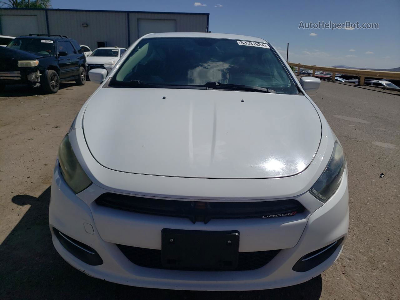 2015 Dodge Dart Sxt White vin: 1C3CDFBB6FD187043