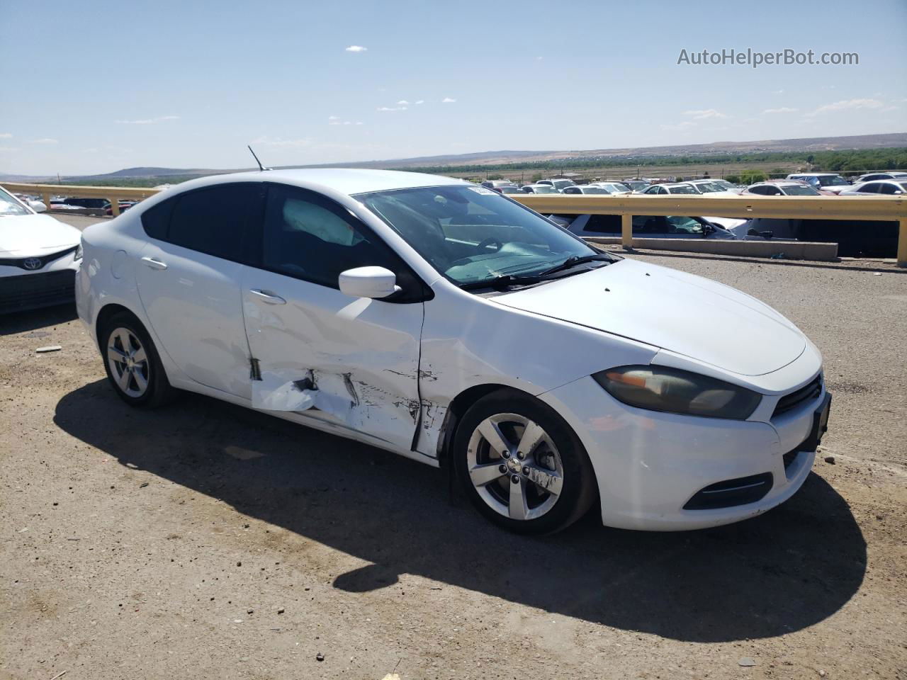 2015 Dodge Dart Sxt White vin: 1C3CDFBB6FD187043