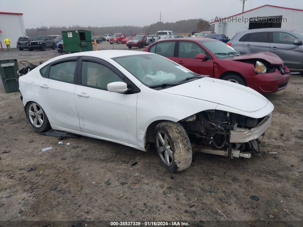 2015 Dodge Dart Sxt White vin: 1C3CDFBB6FD211874