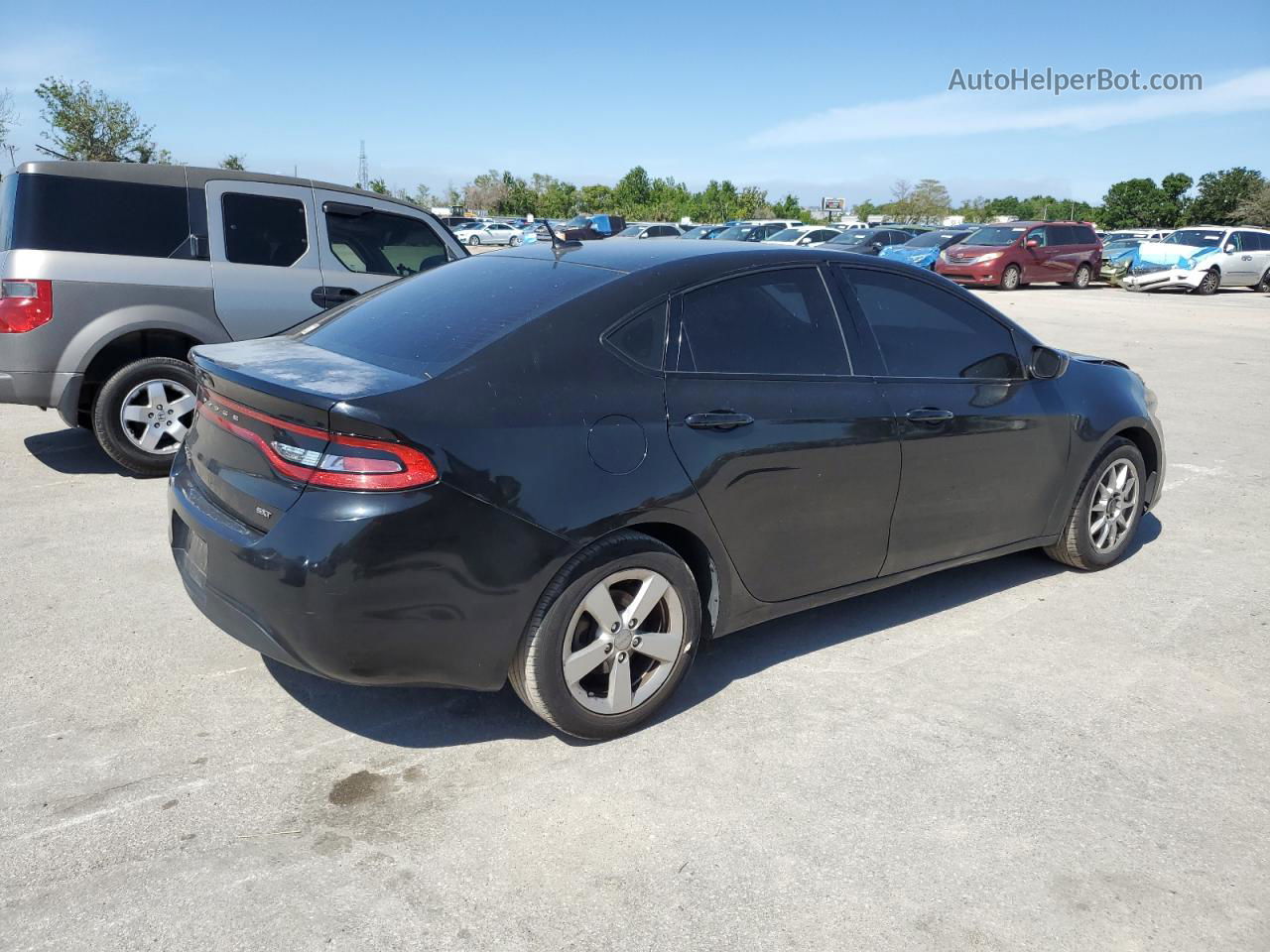 2015 Dodge Dart Sxt Черный vin: 1C3CDFBB6FD237908