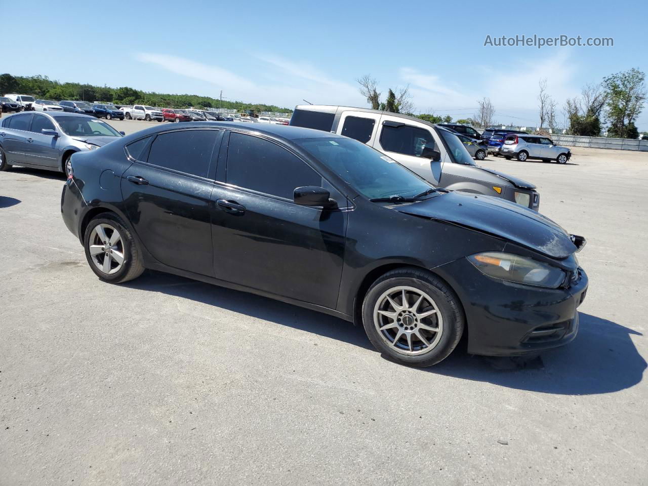 2015 Dodge Dart Sxt Черный vin: 1C3CDFBB6FD237908