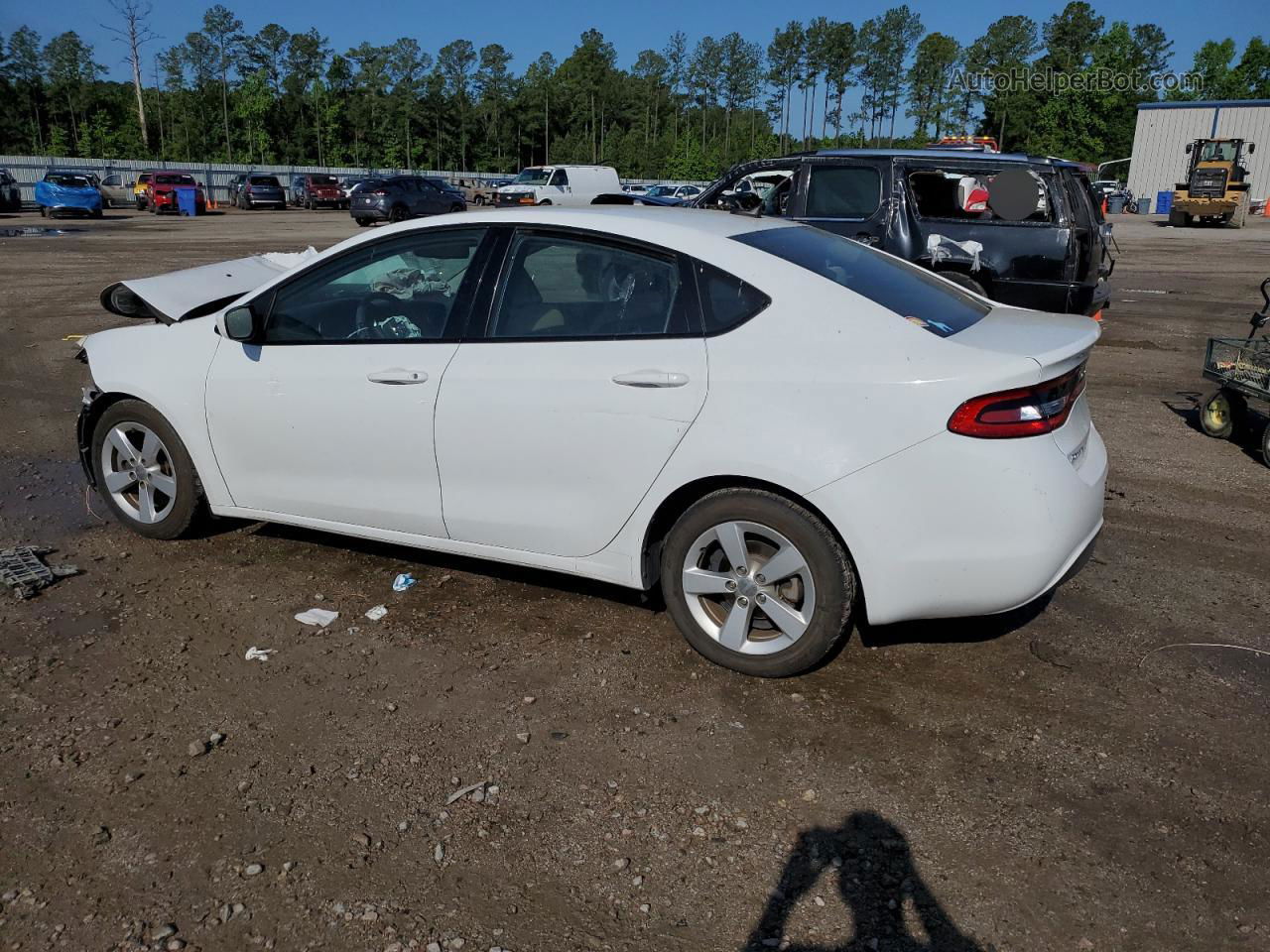 2015 Dodge Dart Sxt White vin: 1C3CDFBB6FD238461