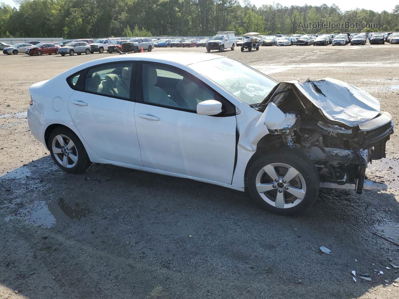 2015 Dodge Dart Sxt White vin: 1C3CDFBB6FD238461