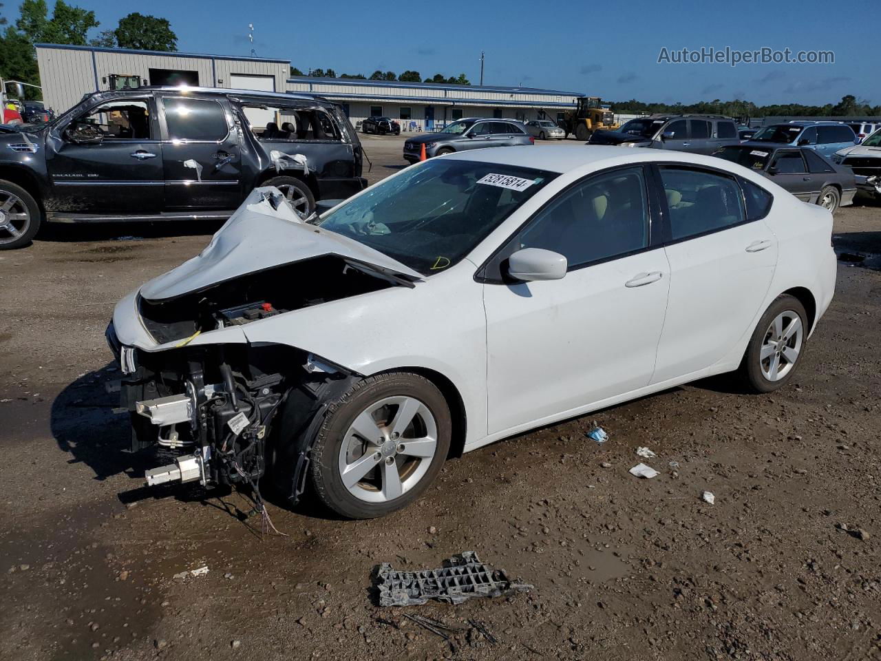 2015 Dodge Dart Sxt White vin: 1C3CDFBB6FD238461