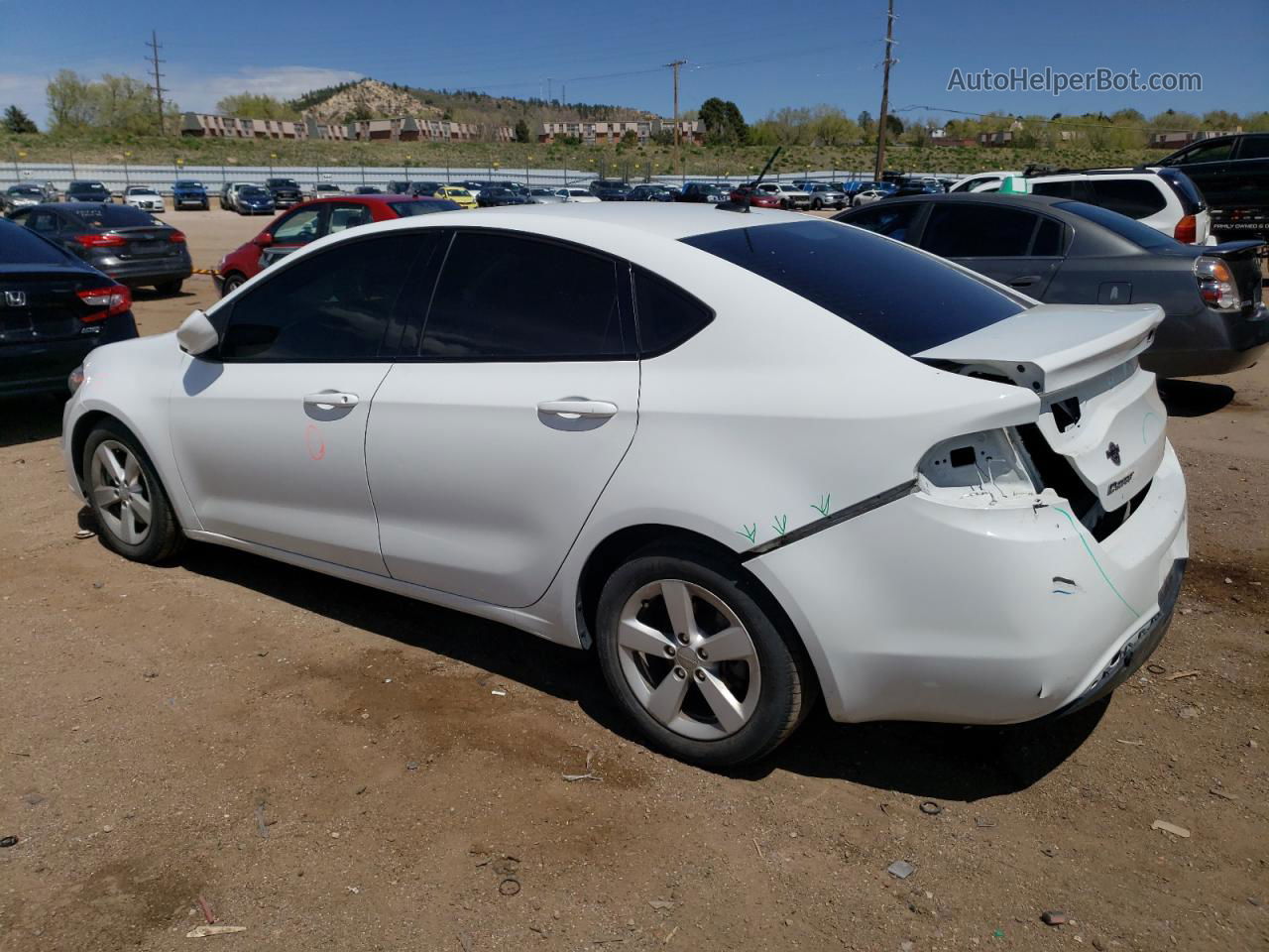 2015 Dodge Dart Sxt White vin: 1C3CDFBB6FD306581