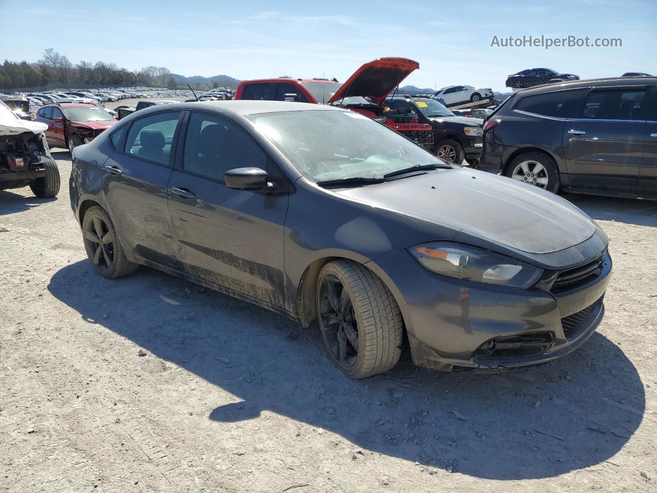 2015 Dodge Dart Sxt Серый vin: 1C3CDFBB6FD315572