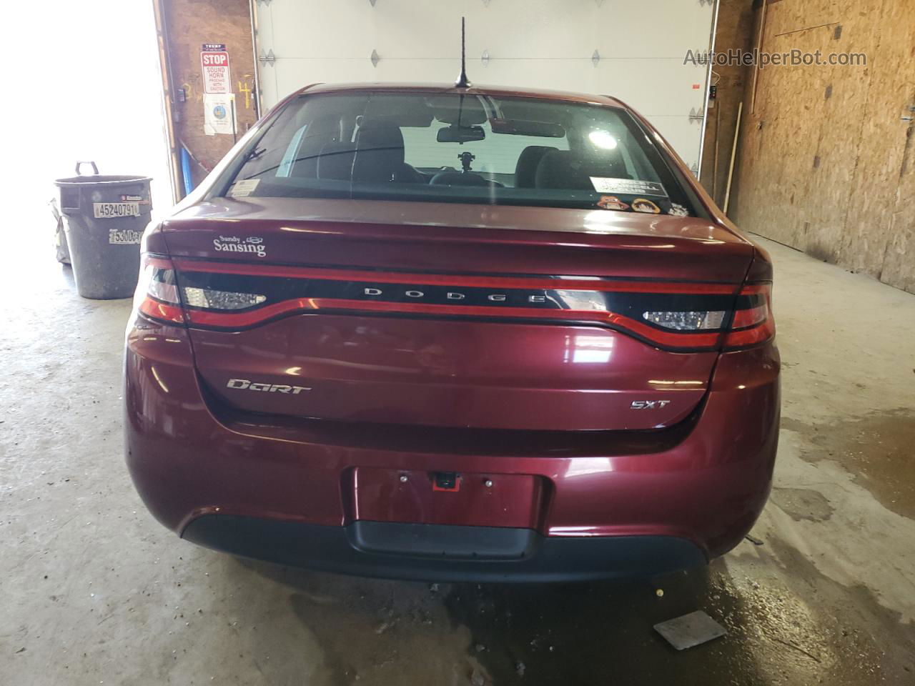 2015 Dodge Dart Sxt Burgundy vin: 1C3CDFBB6FD319668