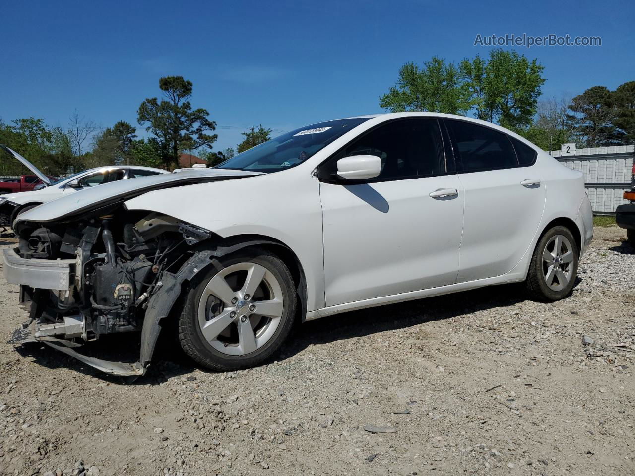 2015 Dodge Dart Sxt Белый vin: 1C3CDFBB7FD159266