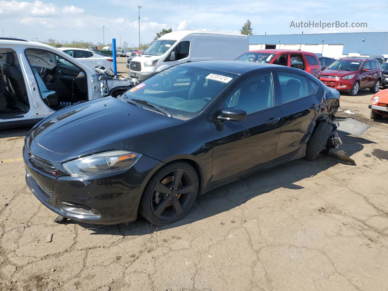 2015 Dodge Dart Sxt Черный vin: 1C3CDFBB7FD300983